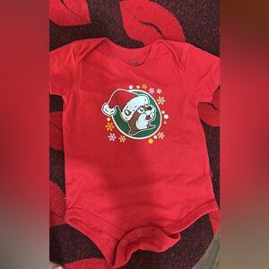 Santa Claus Red Baby Bodysuit